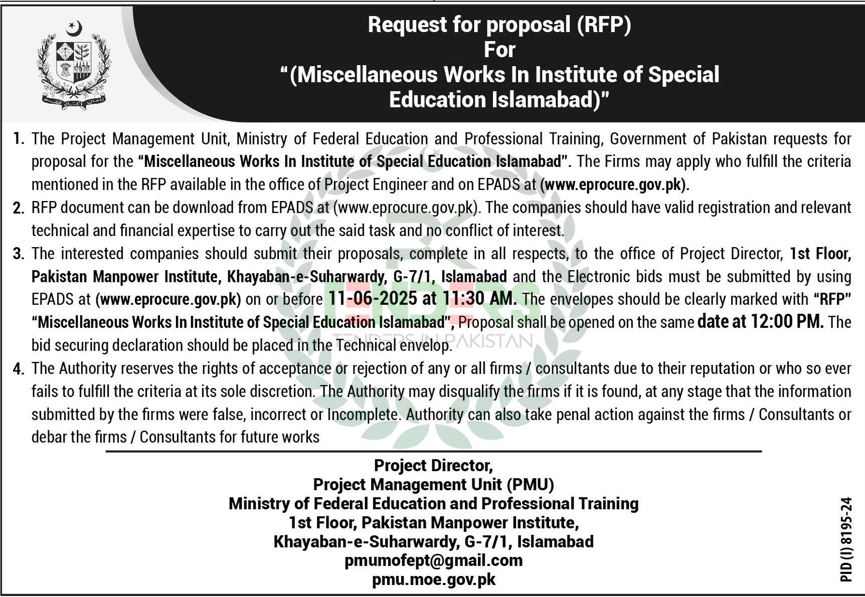 Pakistan-Govt-Tender